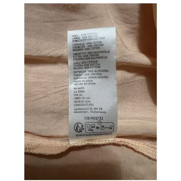 Free People Berry Kiss Midi Dress S Orange Floral Boho Off Shoulder NWT - Picture 9 of 11